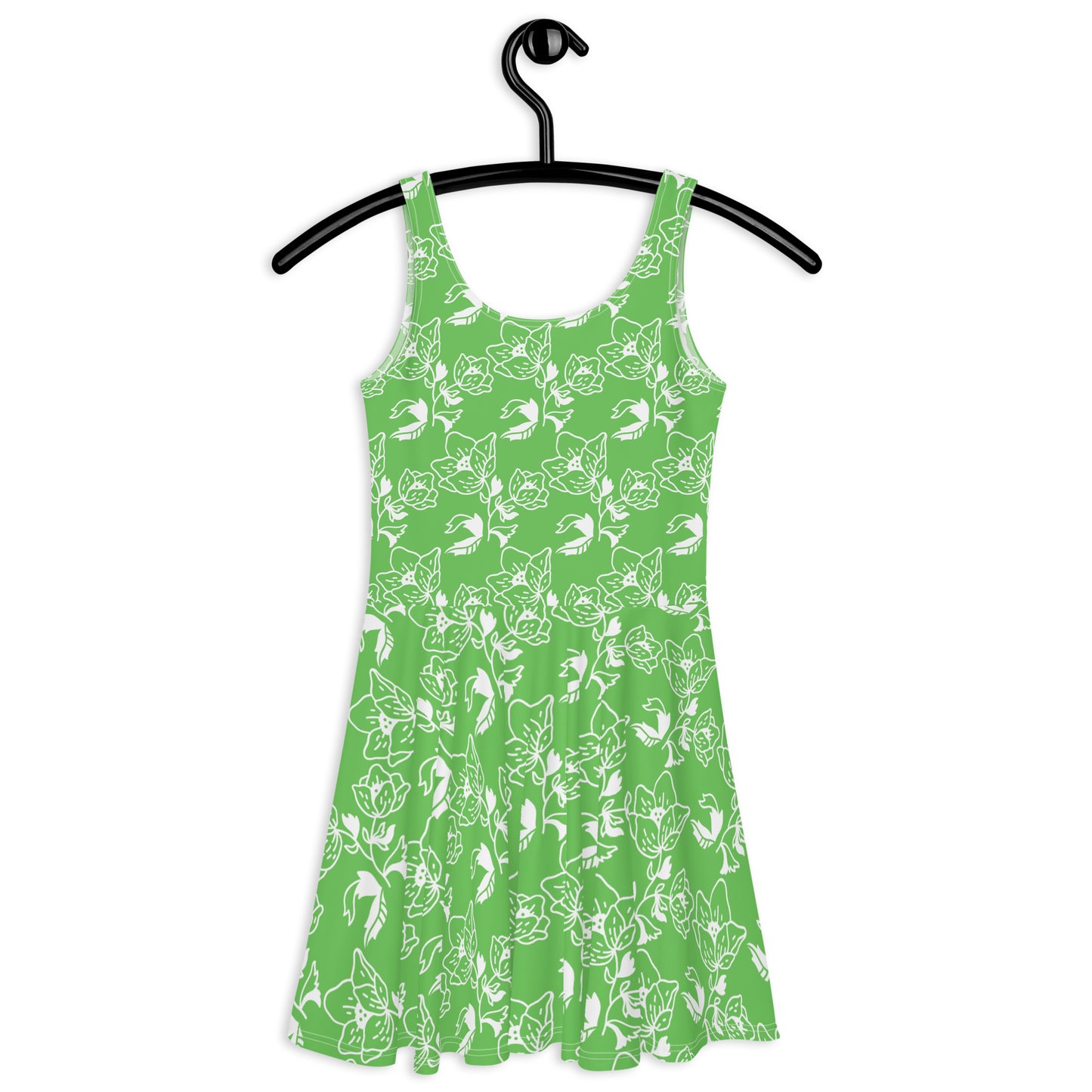 Woden's® Designer Green Flower Summer Dress For Women