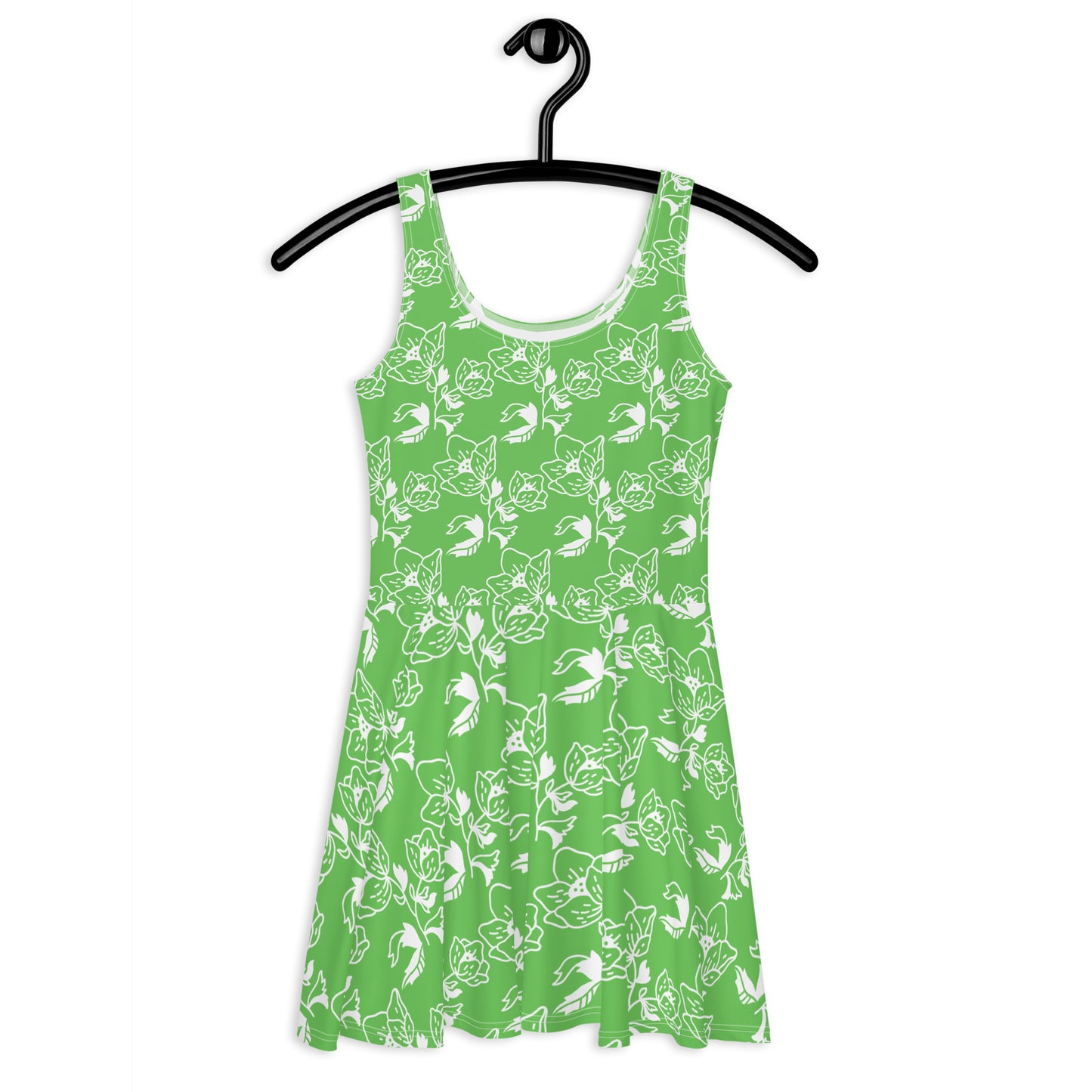 Woden's® Designer Green Flower Summer Dress For Women