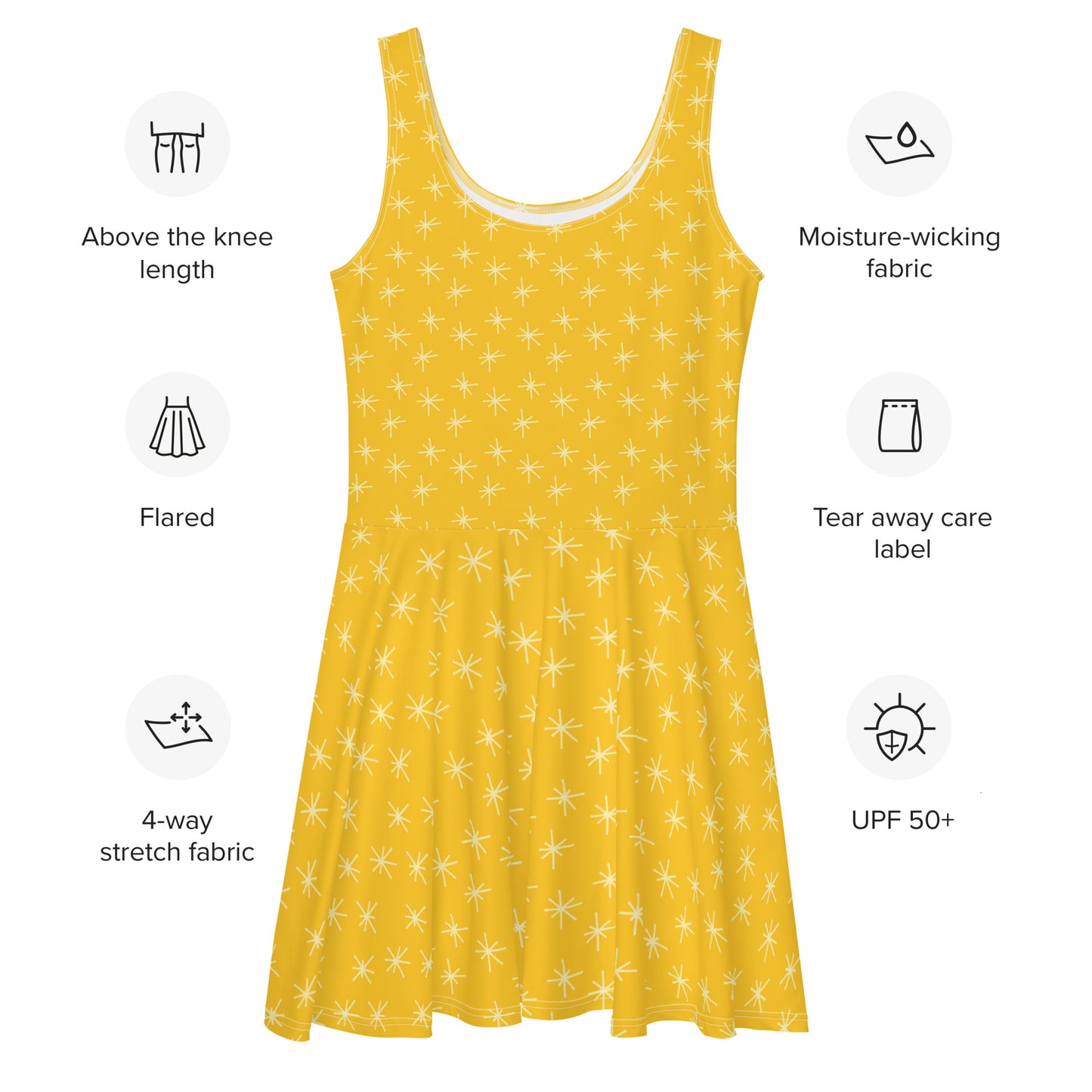 Woden's® Designer Yellow Summer Dress For Women