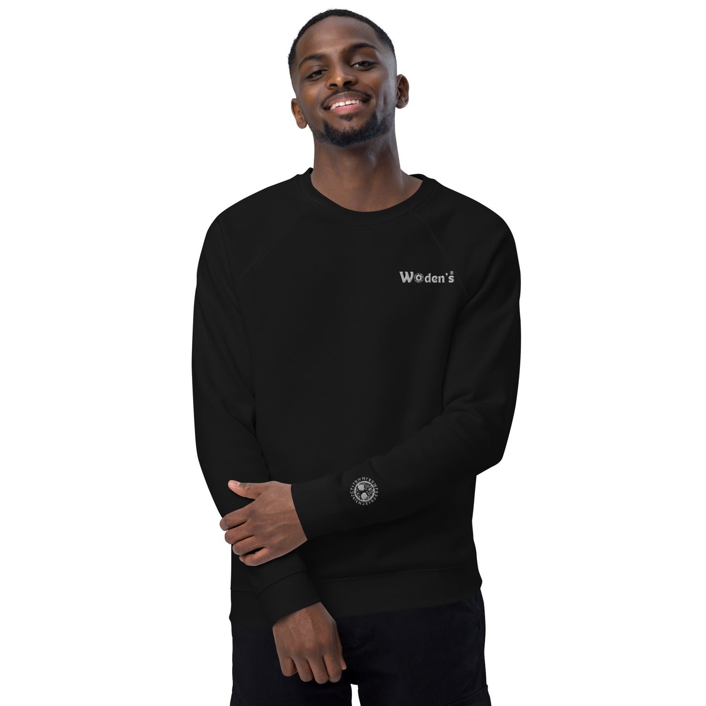 Woden's® Organic Raglan Dark Sweatshirt | Unisex