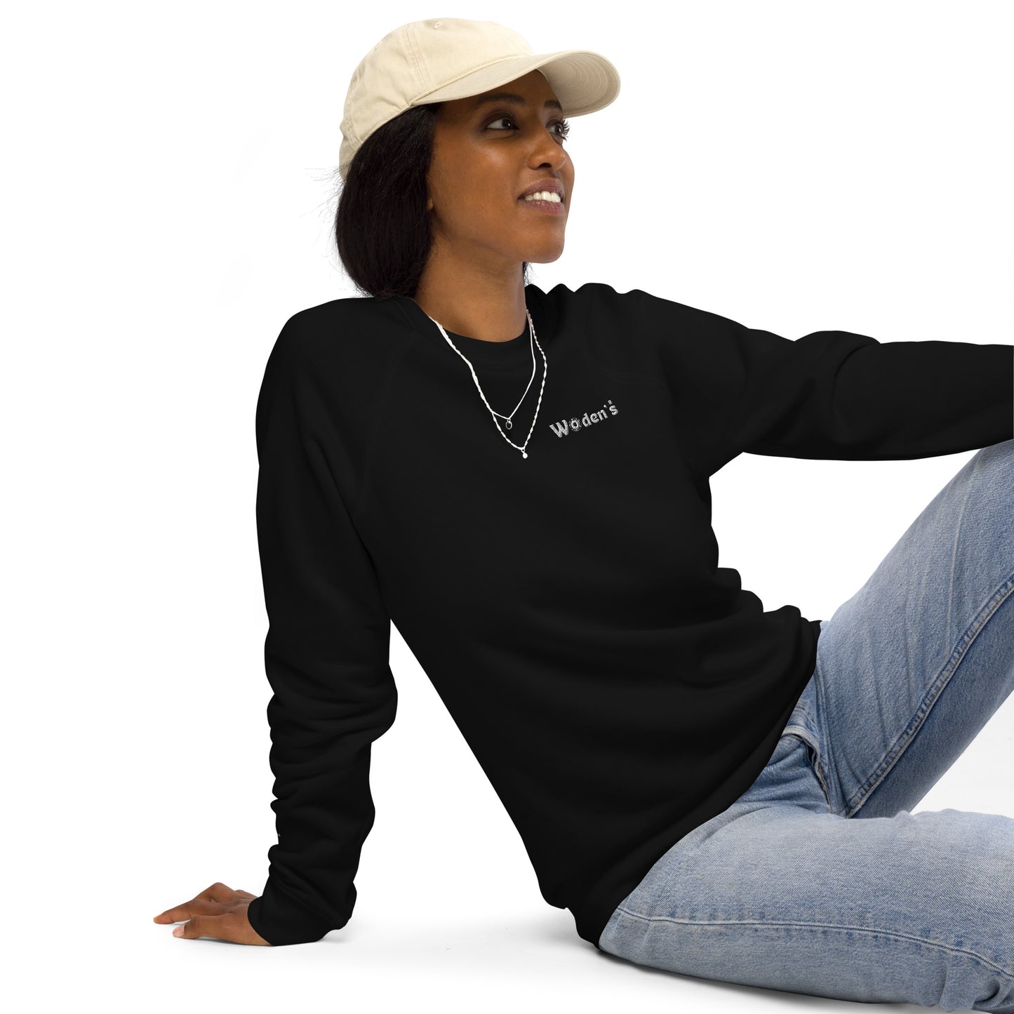 Woden's® Organic Raglan Dark Sweatshirt | Unisex