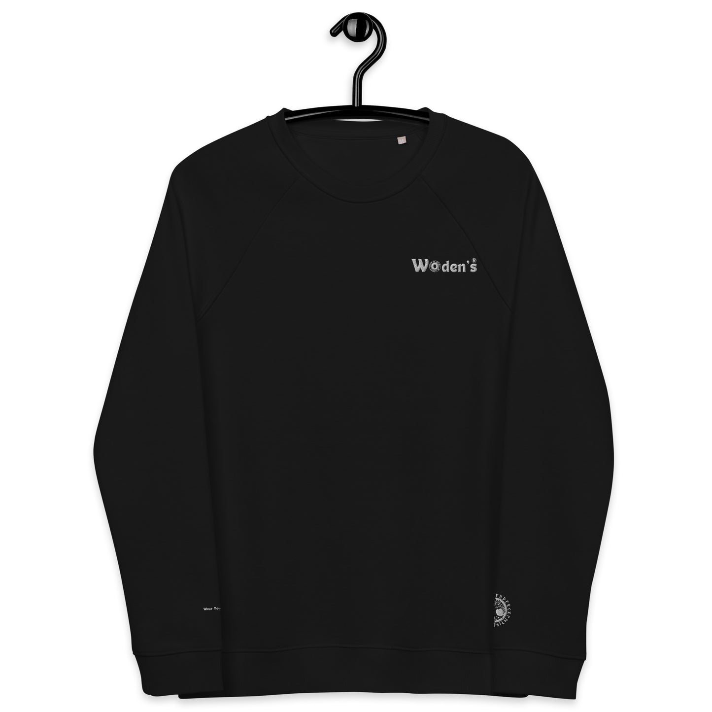 Woden's® Organic Raglan Dark Sweatshirt | Unisex