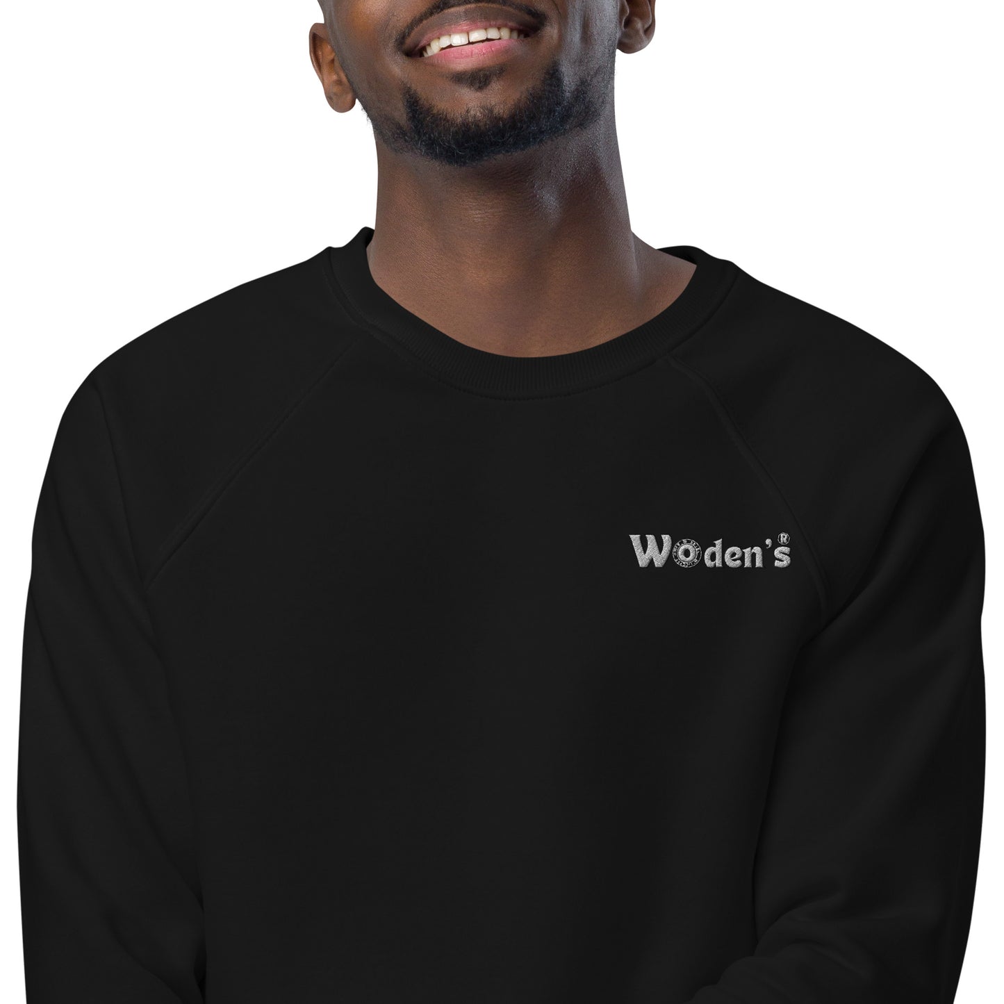 Woden's® Organic Raglan Dark Sweatshirt | Unisex