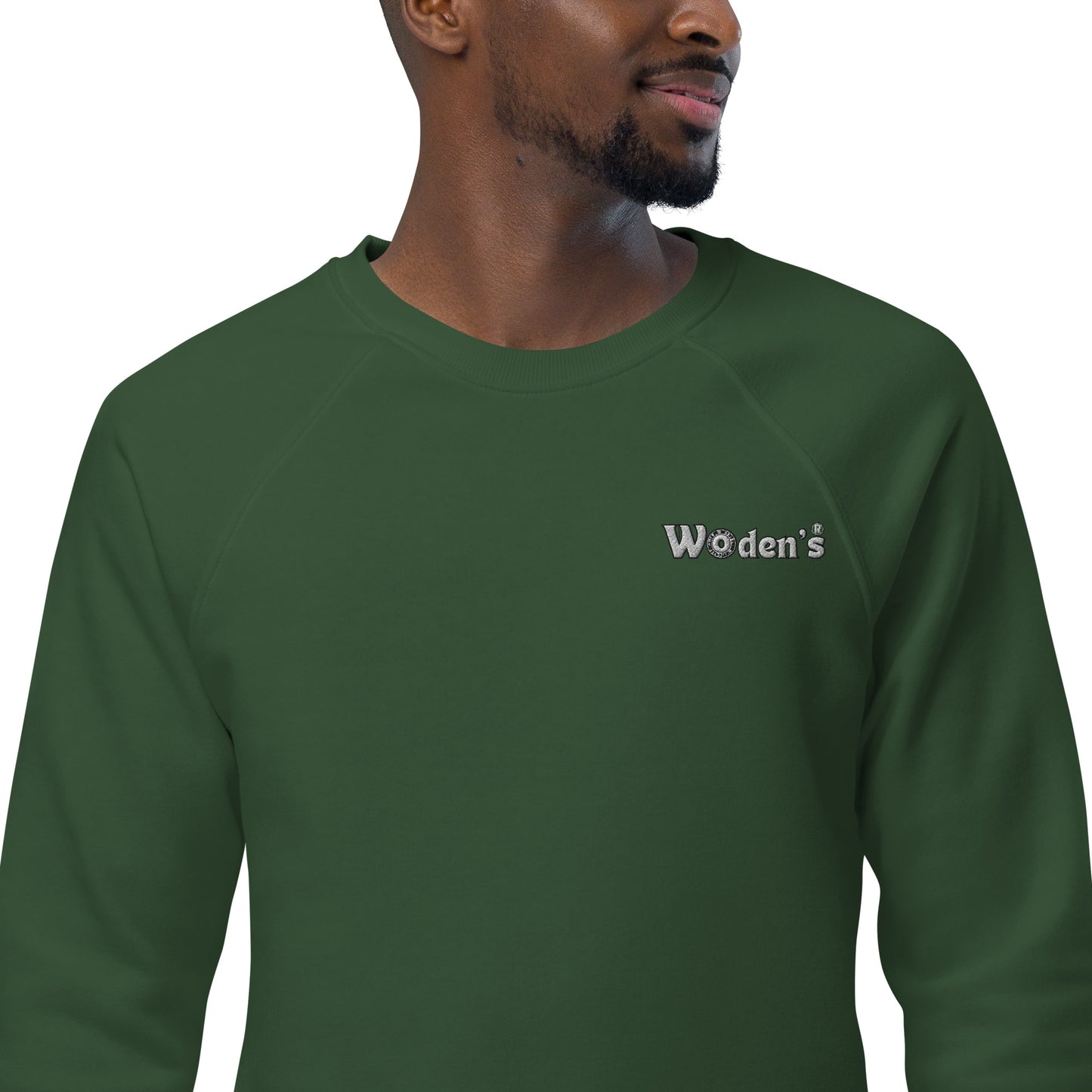 Woden's® Organic Raglan Dark Sweatshirt | Unisex