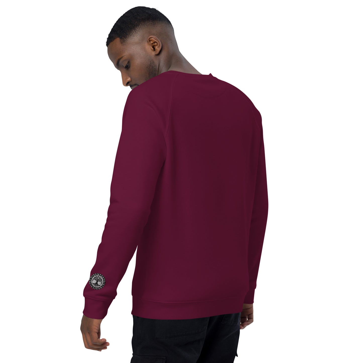 Woden's® Organic Raglan Dark Sweatshirt | Unisex