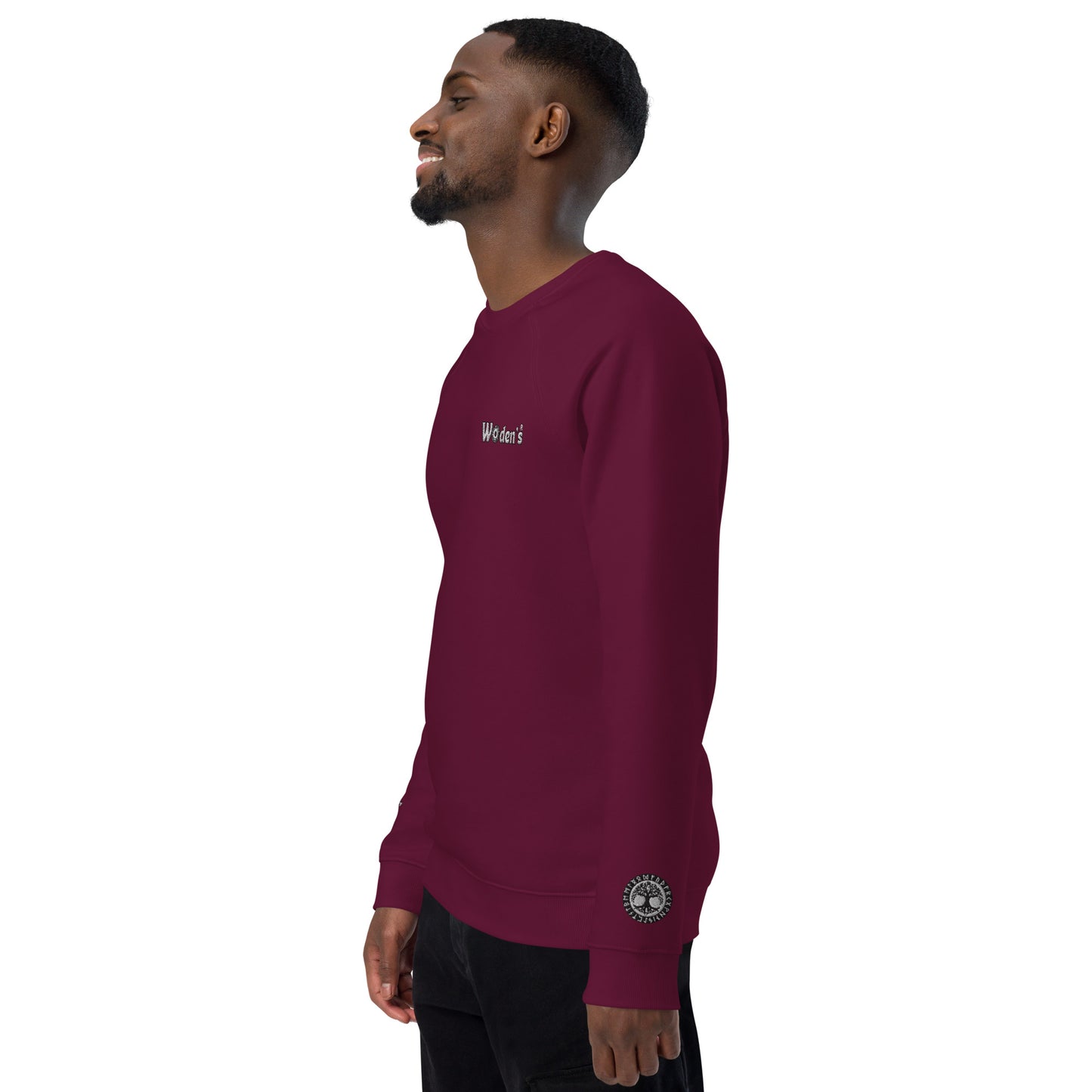 Woden's® Organic Raglan Dark Sweatshirt | Unisex