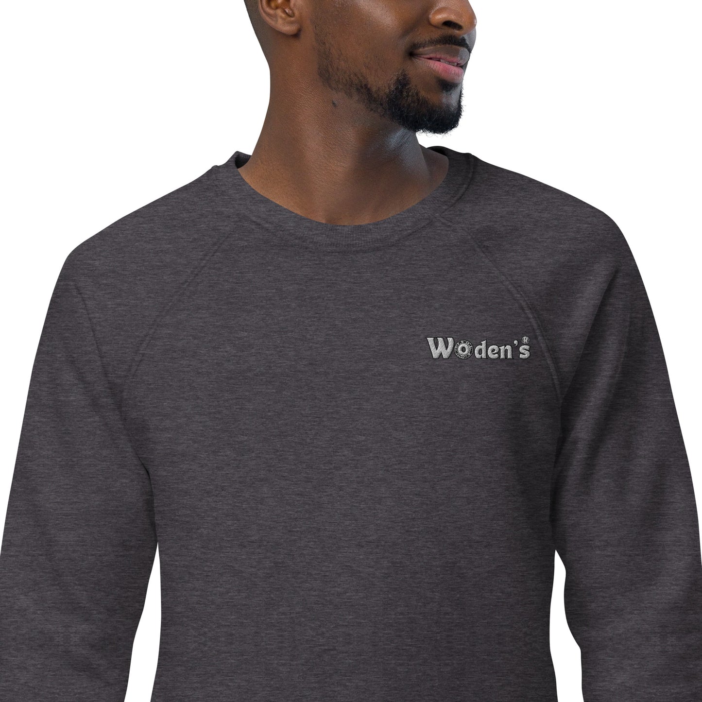 Woden's® Organic Raglan Dark Sweatshirt | Unisex