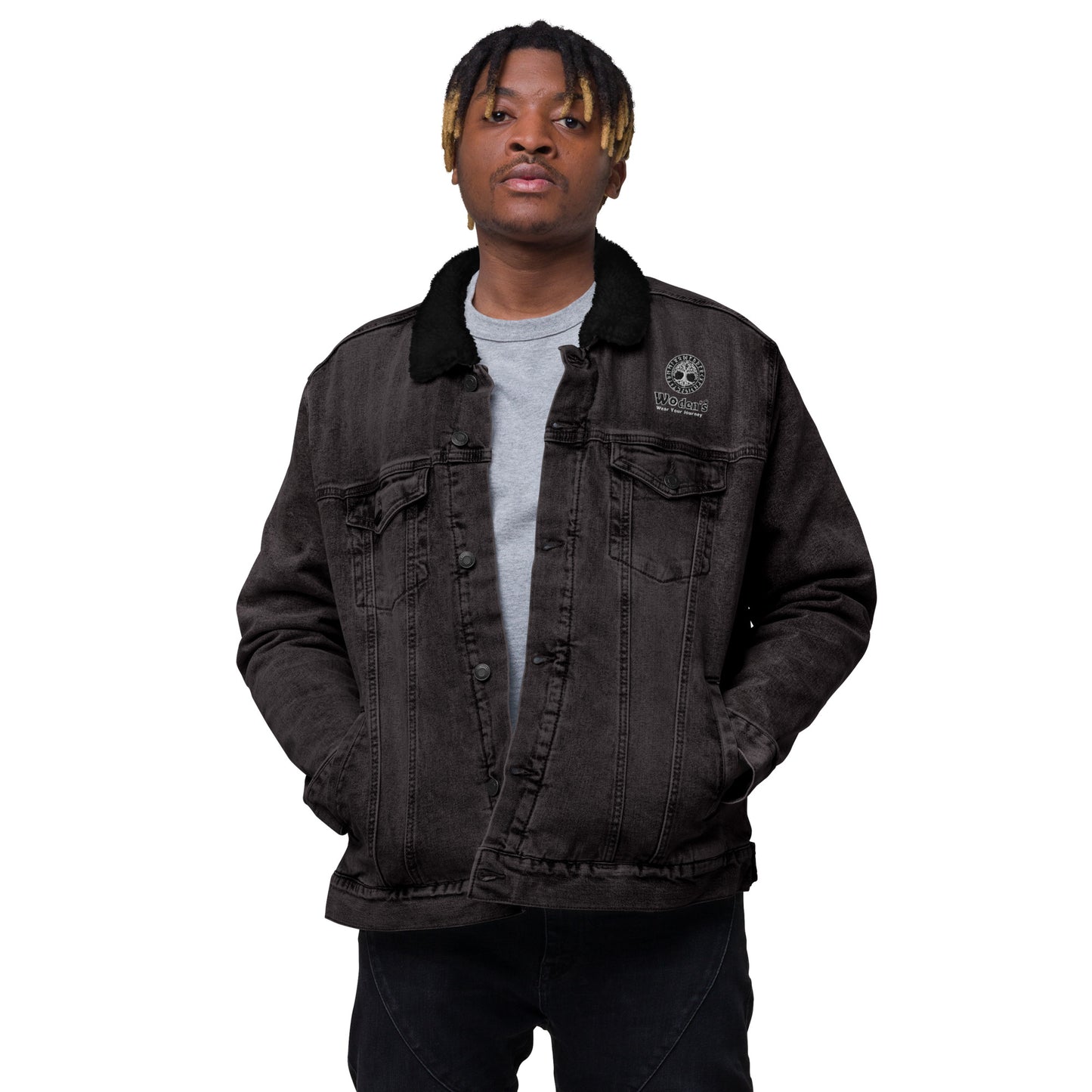 Woden's® Dark Denim Sherpa Jacket | Unisex