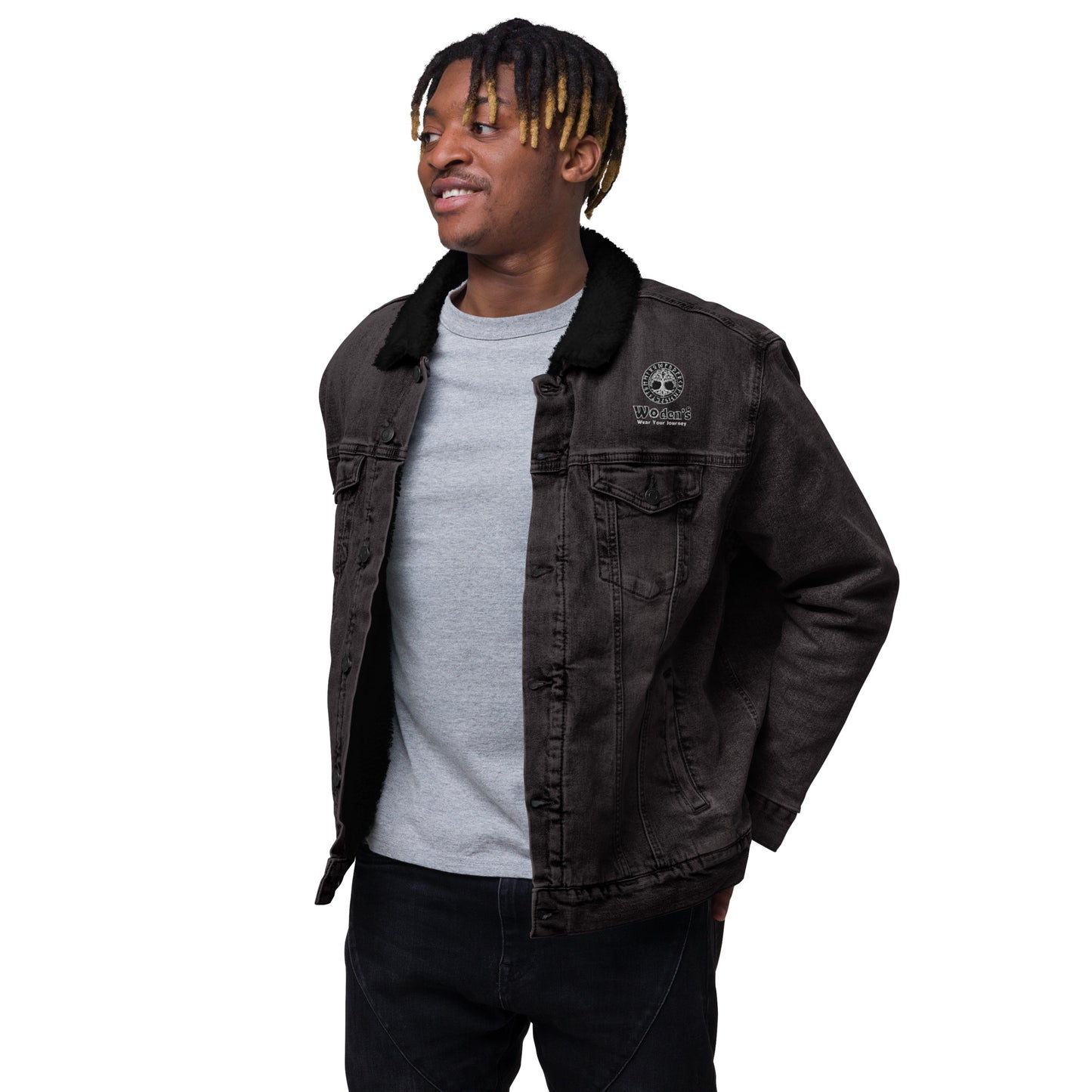 Woden's® Dark Denim Sherpa Jacket | Unisex