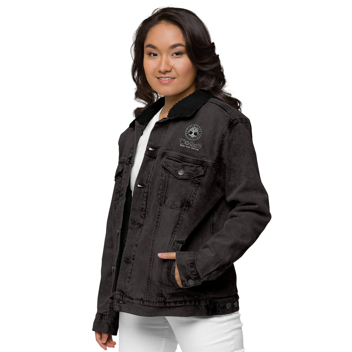 Woden's® Dark Denim Sherpa Jacket | Unisex