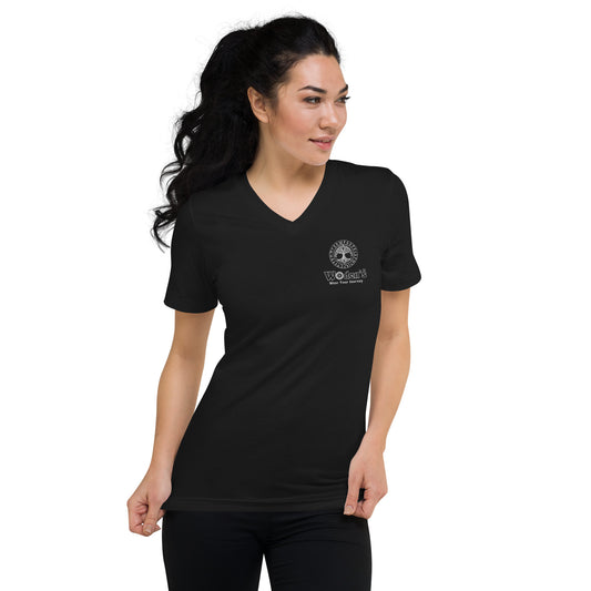 Woden's® Short Sleeve V-Neck T-Shirt, Black or White | Unisex